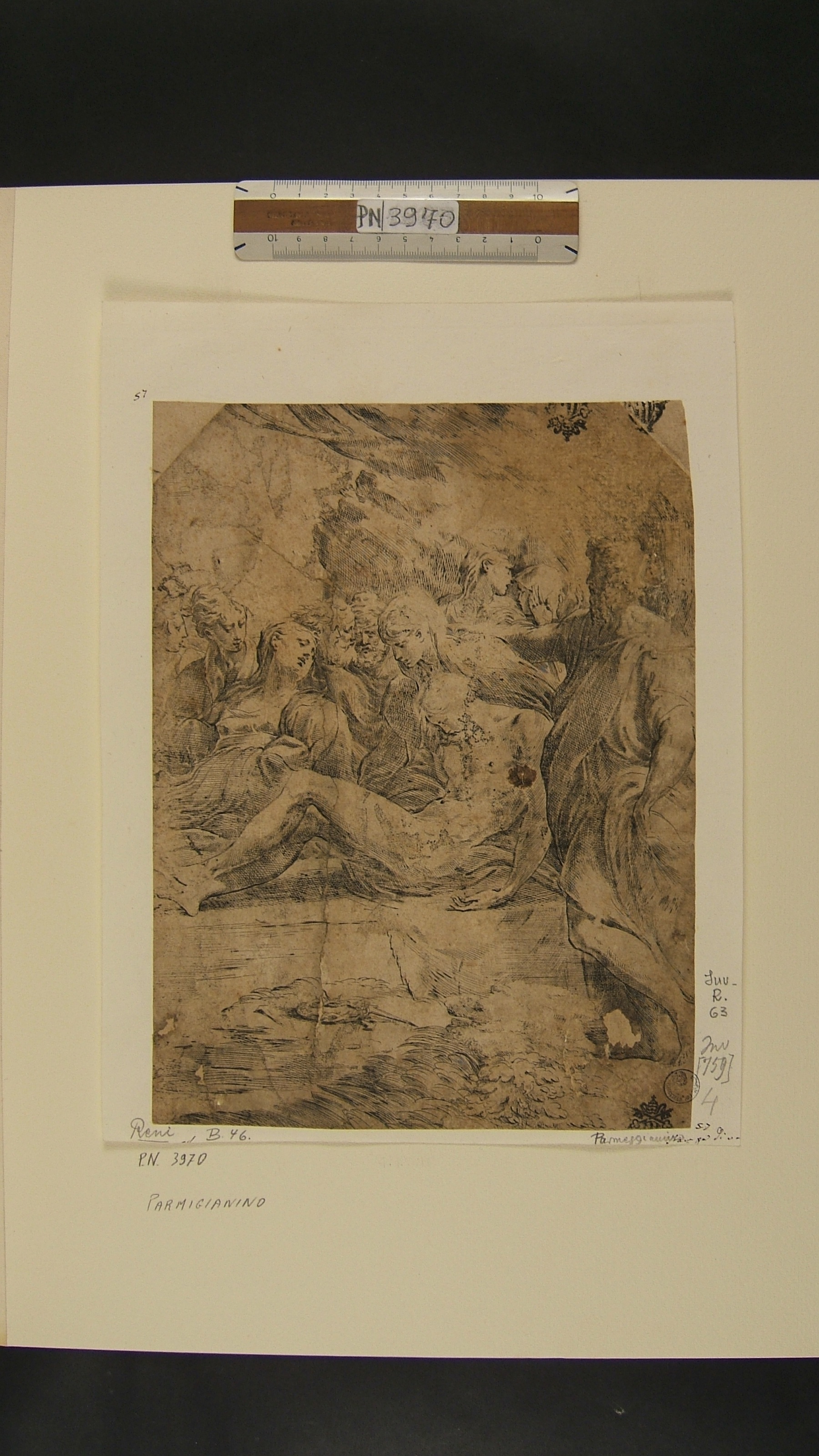 Mazzola Francesco detto il Parmigianino - La Sepoltura di Gesù